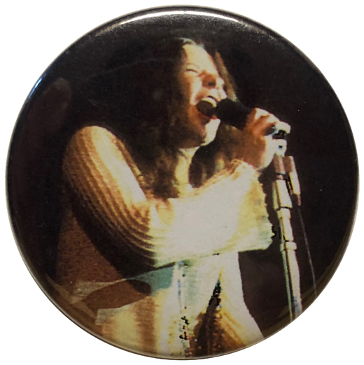 Janis Joplin - Vintage 2 Inch Button White Shirt