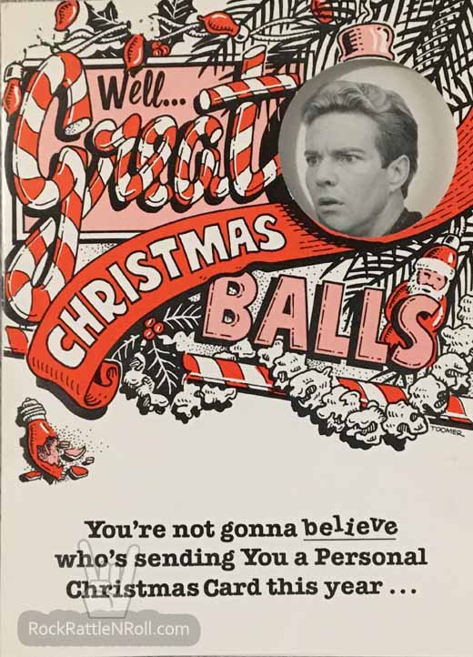 Joe Bob Briggs Dennis Quaid - 1989 Great Ballas Of Fire Christmas Card