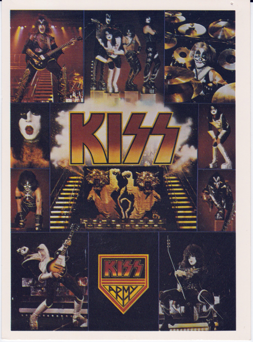 KISS - 1977 French Postcard
