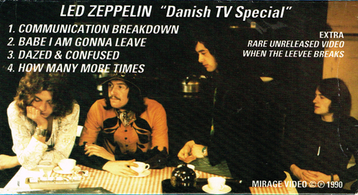 Led Zeppelin - Danish TV Special 1969 VHS Video Tape