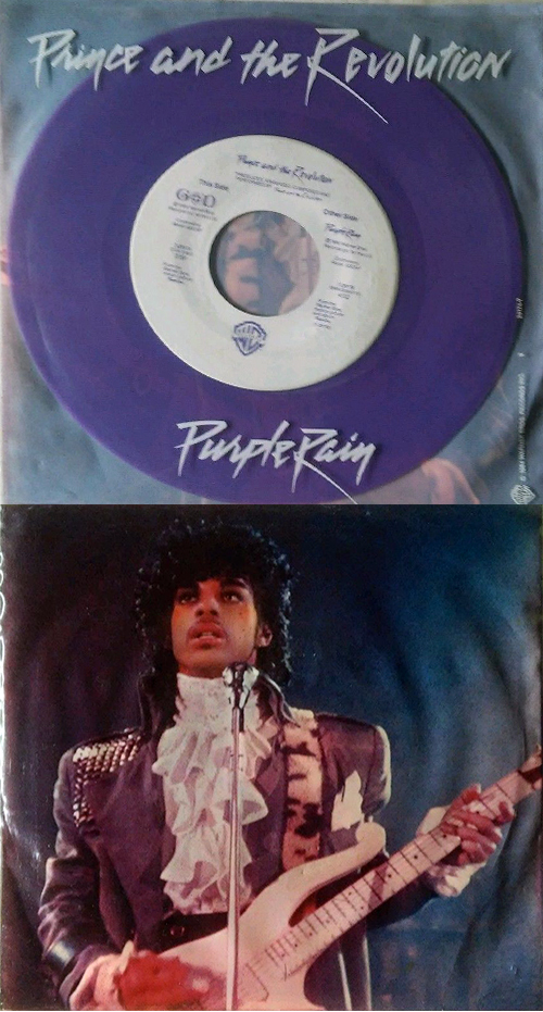 Prince 1985 Purple Rain 45 RPM Purple Vinyl
