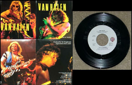 VVan Halen - Hot For Teacher US 45 RPM Foldout Mini Poster