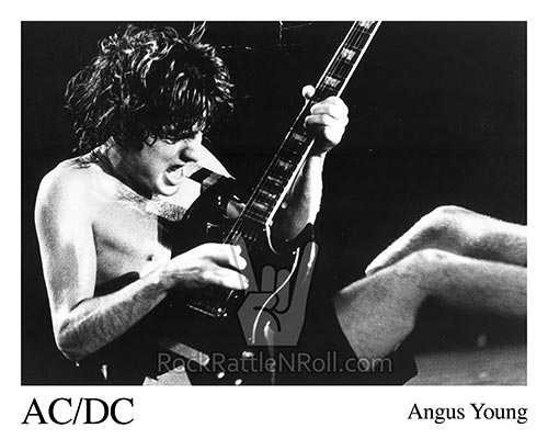 8x10 Classic BW Photo of AC/DC featuring Angus Young Photo 01