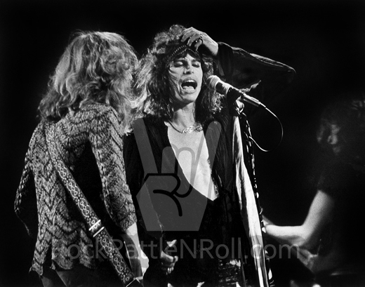 Classic BW Photo of Aerosmith Steven Tyler and Brad Whitford - Photo ID - 01