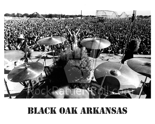 Classic Black Oak Arkansas - 8x10 BW Promo Photo 01