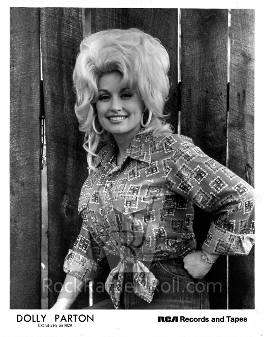 Classic Dolly Parton 8x10 BW Promo Photo - 01