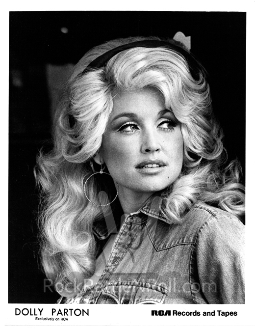 Classic Dolly Parton 8x10 BW Promo Photo - 04