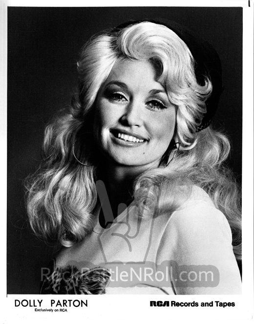 Classic Dolly Parton 8x10 BW Promo Photo - 06