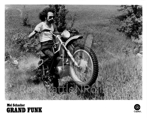 Mel Schacher of Grand Funk Railroad Classic 8x10 BW Photo
