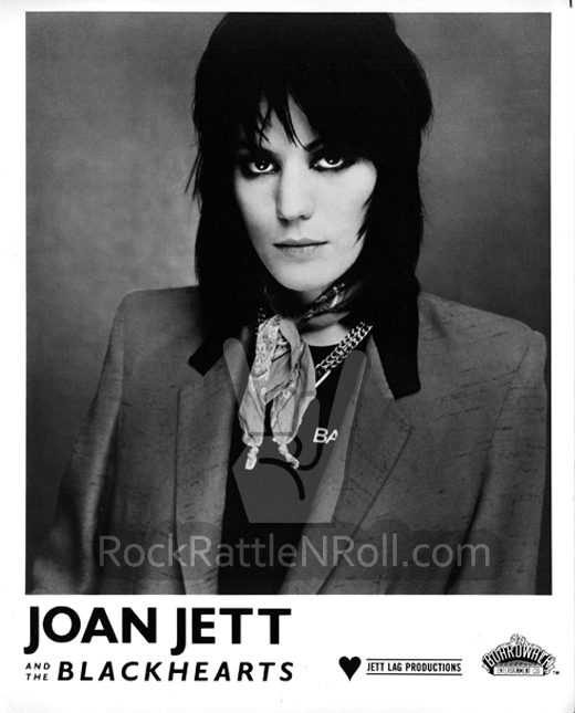 Classic Joan Jett and the Blackhearts - 8x10 BW Promo Photo 02