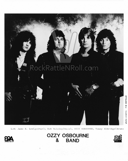 Classic Ozzy Osbourne  and the Blackhearts - 8x10 BW Promo Photo 01