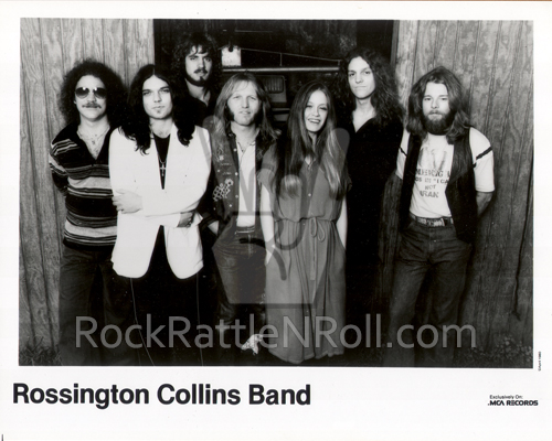 Rossington Collins Band Classic 8x10 BW Photo