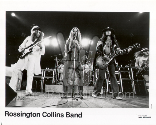 Rossington Collins Band Classic 8x10 BW Photo