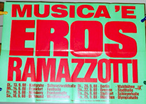 Original 1988 Eros Ramazzotti German Concert Posters