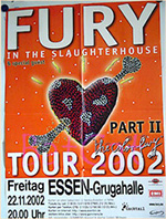 Original 2002 Fury German Concert Posters
