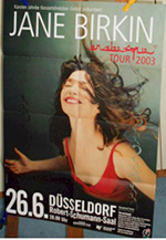 Original 2003 Jane Birkin German Concert Posters