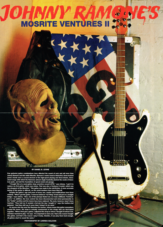 Ramones - Johnny Ramone Guitar World 11x15 Magazine Poster