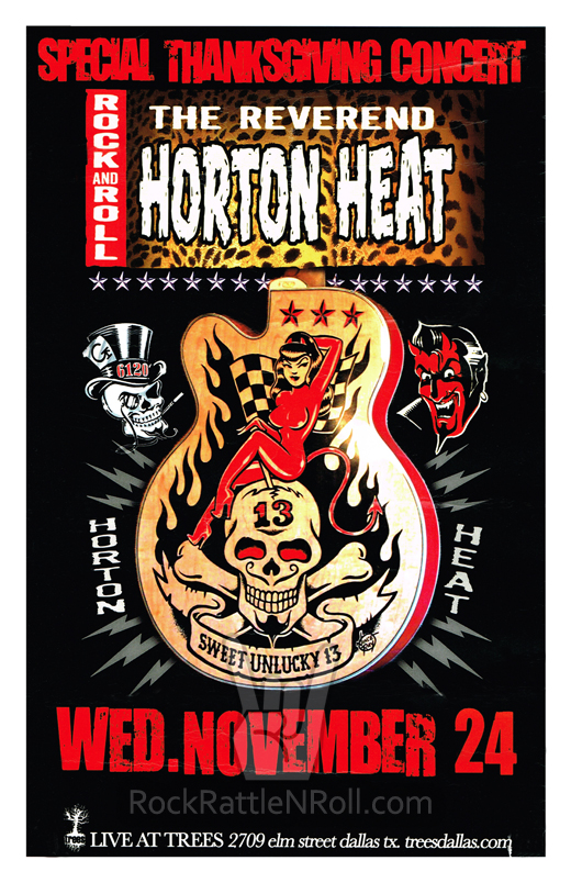Reverend Horton Heat - 2010 Thanksgiving Trees Dallas, TX Concert Poster