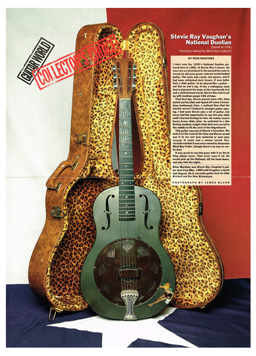Stevie Ray Vaughan - 11x15 Guitar World Magazine Poster