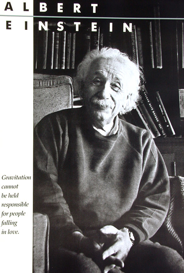 Albert Einstein - Gravitation and Love Retail Poster