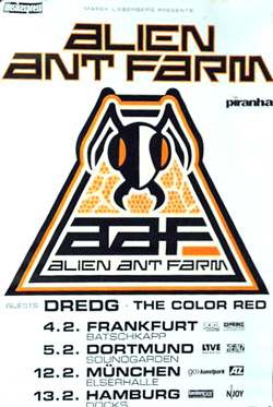 Alien Ant Farm 2001 German Concert Tour Poster