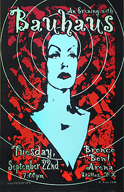 Bauhaus 1998 Bronco Bowl Concert Poster