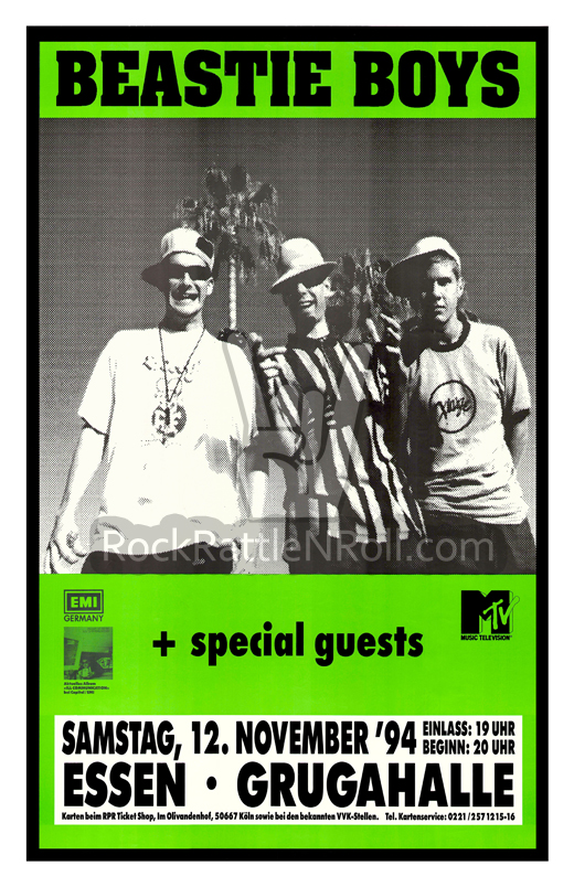 Beastie Boys - 1994 11x17 Repro German Concert Poster