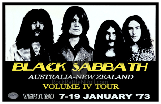 Black Sabbath - 1973 Australia-New Zealand Concert Poster