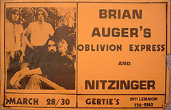 Brian Auger's Oblivion Express 1979 original concert Poster
