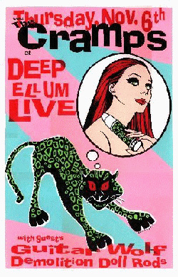 The Cramps Deep 1997 Ellum Live Concert Poster