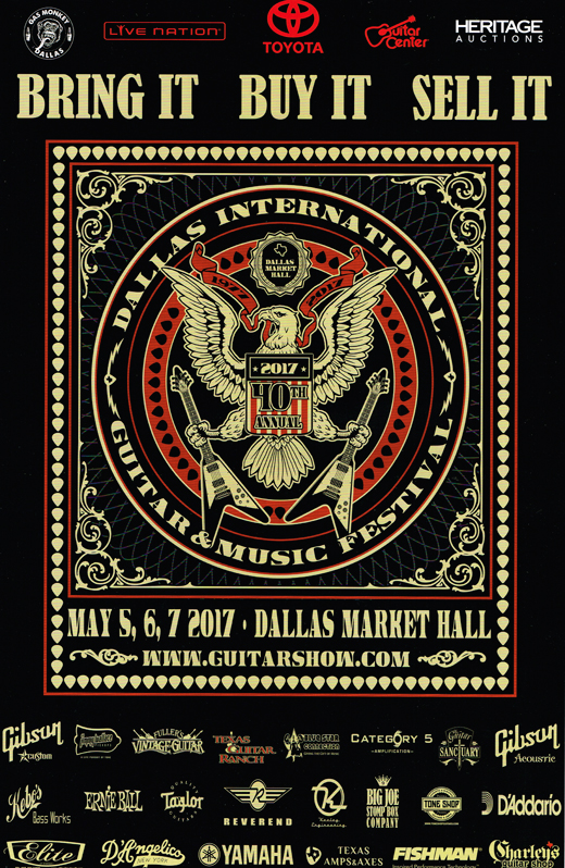 Dallas Guitar Show - 2017 Promo Poster