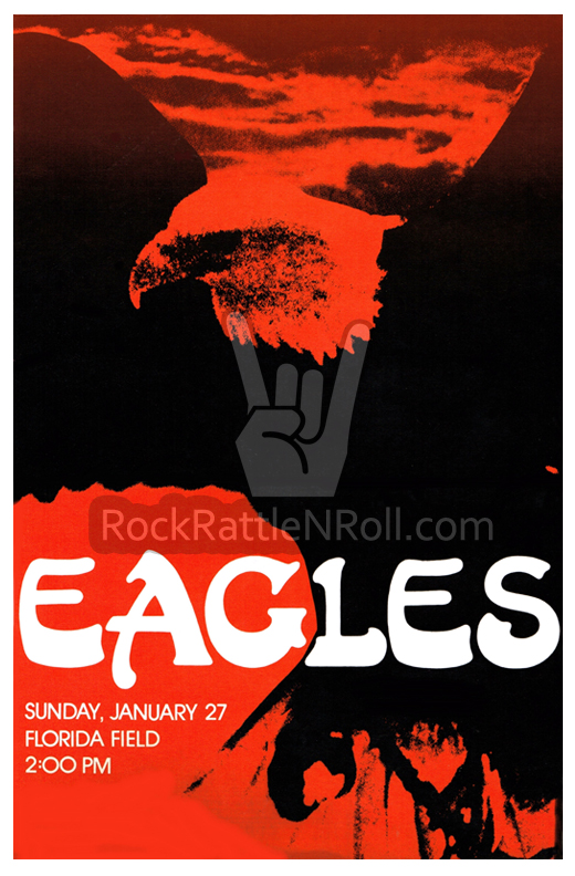 Eagles - January 27, 1980 Florida Field Repro Concert Poster (Alternative Design)