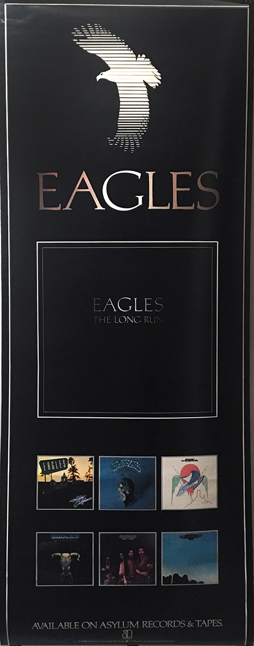 1980 The Eagles Long Run LP Double Sided Promo Poster