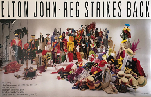 Elton John - 1988 Reg Strikes Back Promo Poster