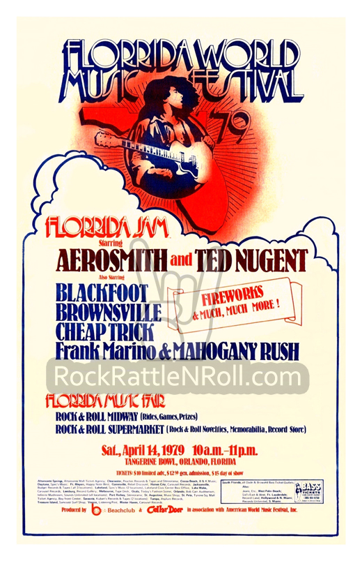 Florida Jam - 1979 Florrida World Misc Festival Concert Poster