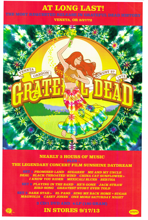 Grateful Dead - Promo Poster Veneta, OR August 27, 1972