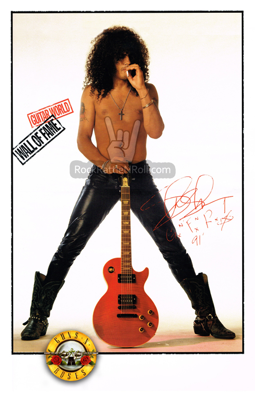 Guns N' Roses - Slash Guitar World Wall Of Fame Poster