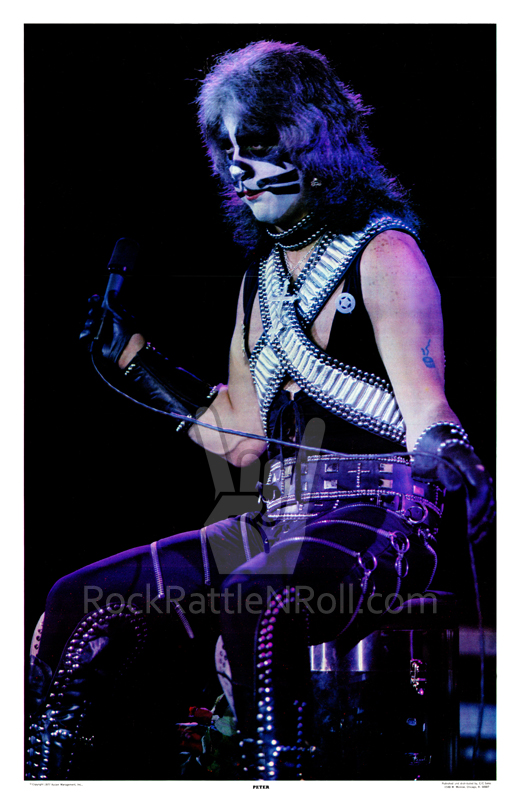KISS - 1977 Peter Criss Alive II On Stage Poster