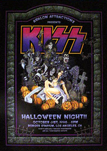 KISS 1996 Halloween Dodger Stadium original concert Poster
