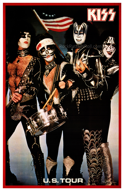KISS - 1976 Bicentennial US Tour 11x17 Repro Poster