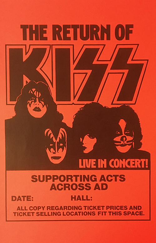KISS REPRO 1977 Ad Poster
