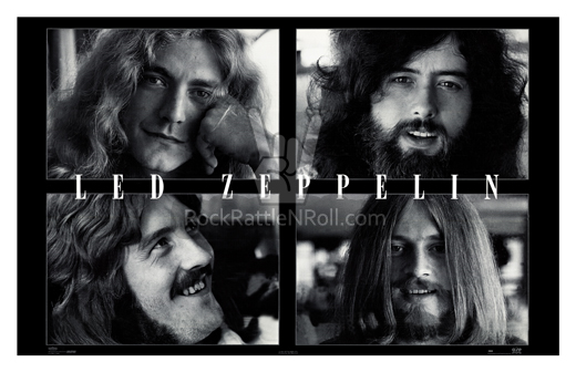 Led Zeppelin - Classic 1972 BW Repro Retail Poster