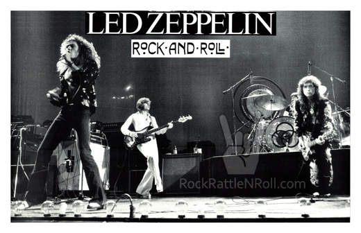 Led Zeppelin - 1975 Live In Concert BW Retail Poster