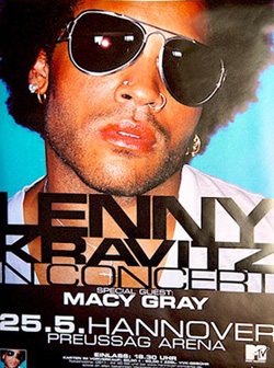 Lenny Kravitz 2003 Hannover Germany original concert Poster