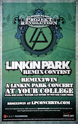 Linken Park Project Revolution Promo Concert Poster
