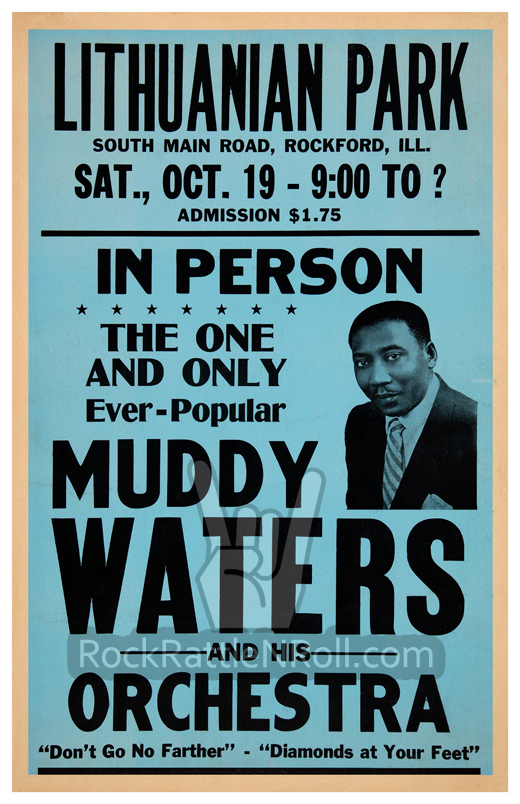 Muddy Waters - October 19, 1967 Lithuanian Park Chicago, IL Concert Poster