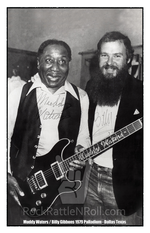 Muddy Waters Billy Gibbons - 1979 Palladium Dallas, TX Photo Poster