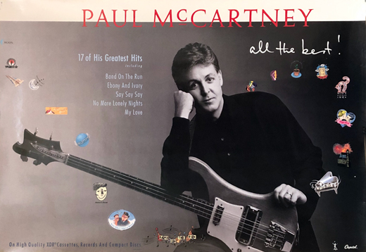 Paul McCartney - 1987 All The Best Promo Poster