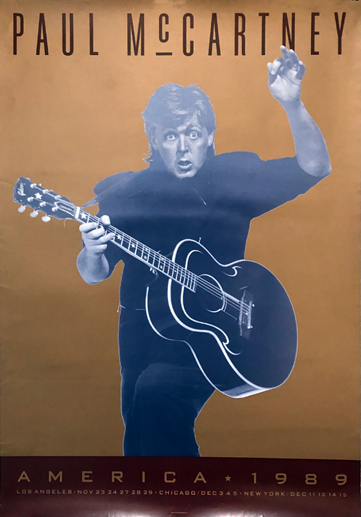 Paul McCartney - 1989 America Promo Poster