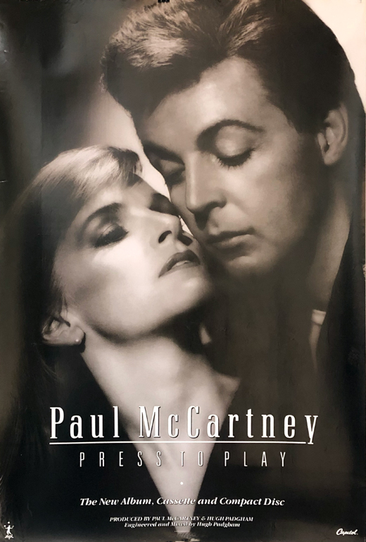 Paul McCartney - 1986 Press To Play Linda And Paul Promo Poster